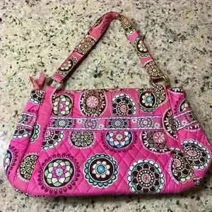 Vera Bradley Cupcakes Pink Cotton Shoulder Bag